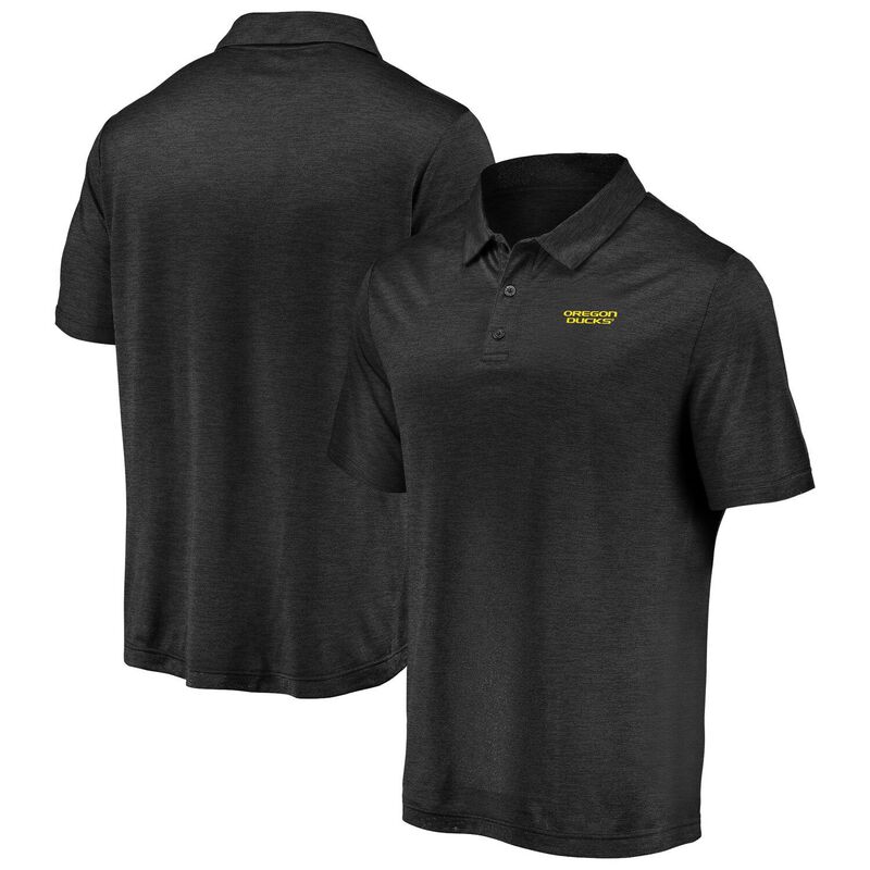 アンブランデッド メンズ トップス Tシャツ ポロシャツ ロゴ Unbranded Men Fanatics Branded Black Oregon Ducks Primary Logo Striated Polo Uoo Black ブラック
