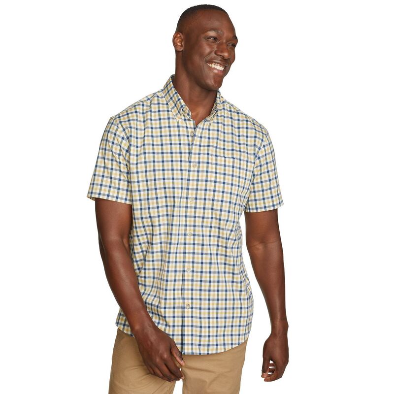 エディー バウアー メンズ トップス Tシャツ ダウン Men's Eddie Bauer UPF 50 Voyager Short Sleeve Button-Down Shirt Dijon 15,315円