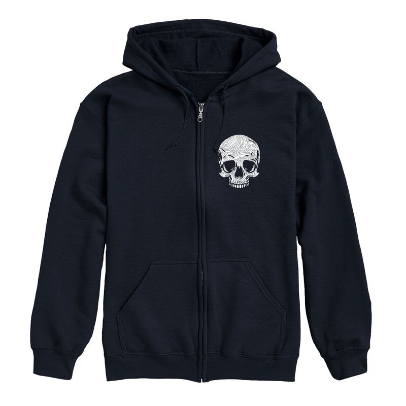 アニメキャラクター メンズ トップス Tシャツ パーカー Licensed Character Men Road Map Skull Zip Hoodie Navy ネイビー
