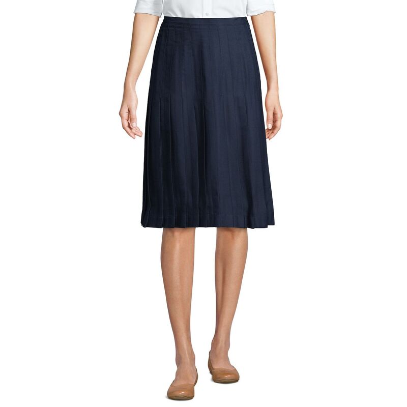 ランズエンド レディース ボトムスカート プリーツ Women's Lands' End School Uniform Pleated Skirt Classic Navy ネイビー