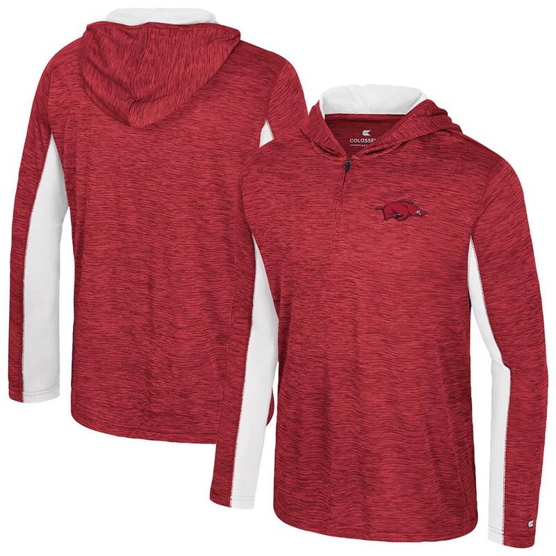 コロシアム メンズ トップス Tシャツ パーカー Men's Colosseum Cardinal Arkansas Razorbacks Alwaysunny Quarter-Zip Hoodie Ark Red レッド