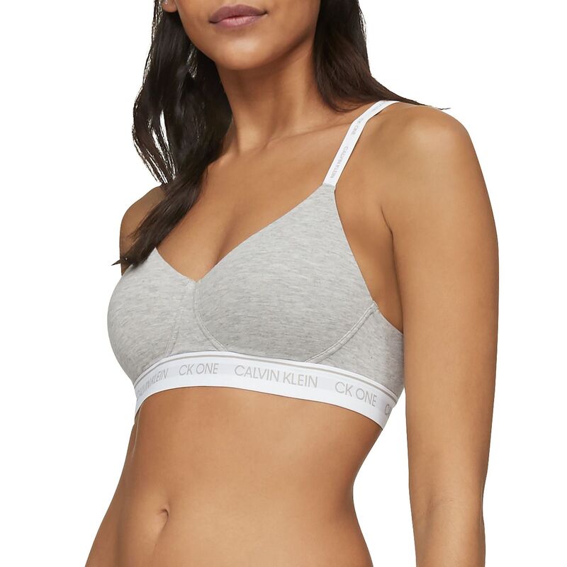 カルバンクライン レディース アンダーウェア ブラジャー ロゴ Women's Calvin Klein Archive Logo Lightly Lined Bralette QF6094 Heather Gray グレー
