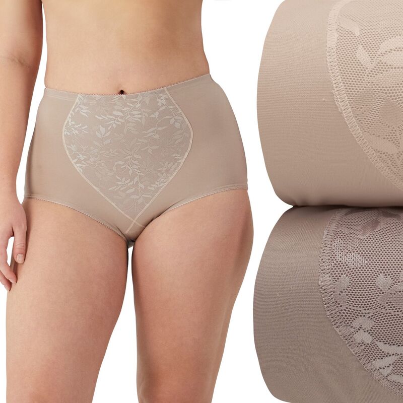 バリ レディース ボトムス カジュアルパンツ Bali 2-Pack Firm Control Tummy Panel Shaping Brief Panty X710 Sandshell Blush ブラッシュ｜ReVida 店