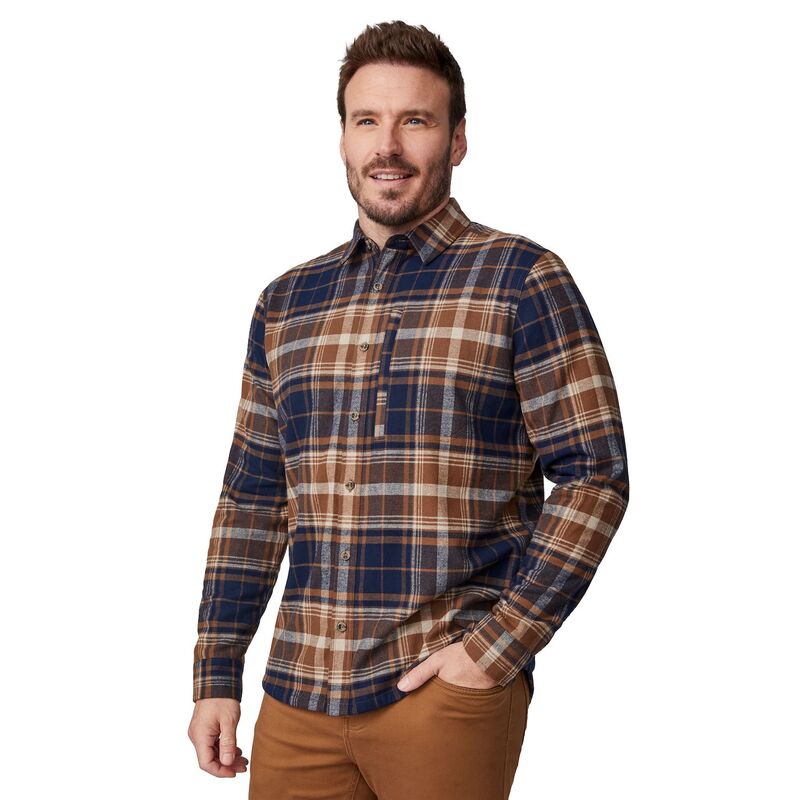 フリー カントリー メンズ アウター ジャケット・ブルゾン シャツ フリース Free Country Men's Easywear II Fleece Lined Flannel Shirt Saddle Plaid チェック