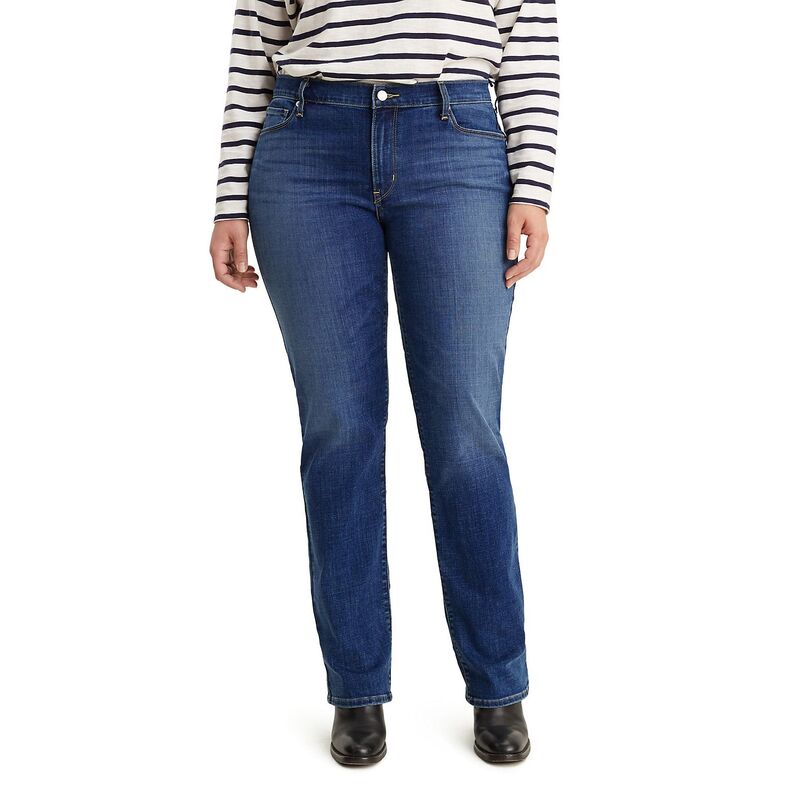 リーバイス レディース ボトムス デニムパンツ プラスサイズ ジーンズ Plusize Levi's Classic Straight Jeans Lapis Dark Horse｜ReVida 店