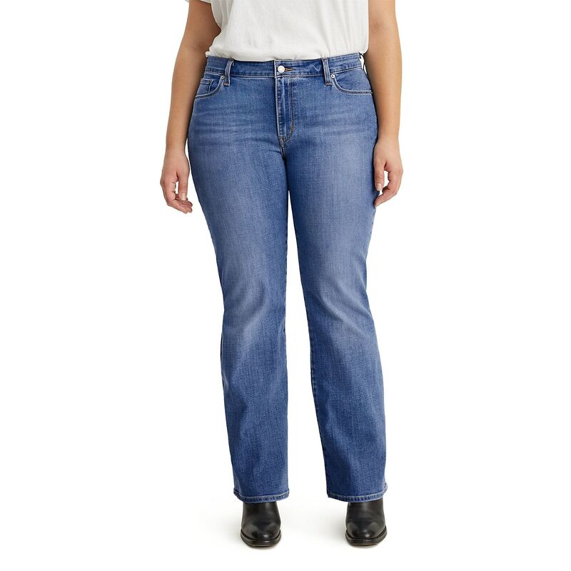 リーバイス レディース ボトムス デニムパンツ ブーツカット プラスサイズ ブーツ ジーンズ Plusize Levi Classic Bootcut Jeans Lapis Awe