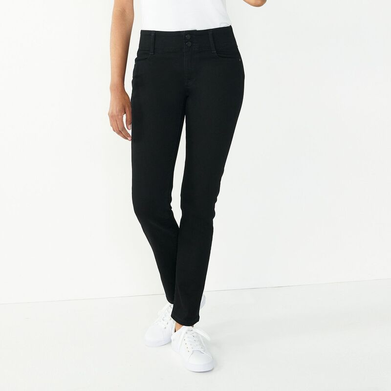 ナインウェスト レディース ボトムス デニムパンツ ジーンズ Women's Nine Westraight Jeans Black ブラック｜ReVida 店