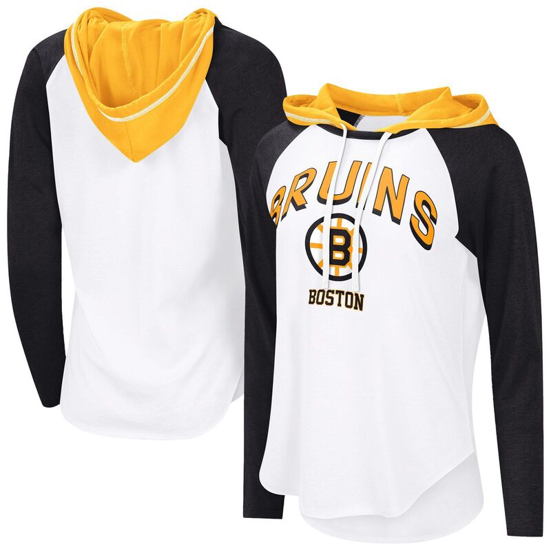 ジースリー フォーハー バイ 長い巻き毛 バンクス レディース トップス プルオーバー 長袖 Women\u0027s G-III 4Her by Carl Banks White Boston Bruins MVP Hooded Long-Sleeve T-Shirt Bsb White 白いこと