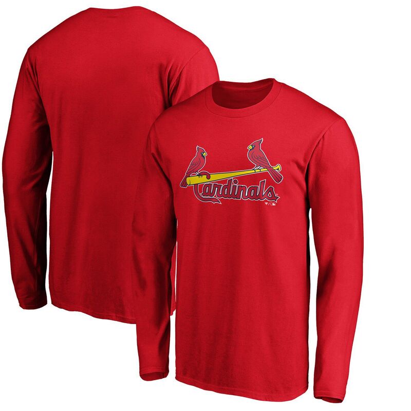 ファナティクス メンズ トップス Tシャツ Men's Fanatics Branded Red St. Louis Cardinals Official Wordmark Long Sleeve T-Shirt Crd Red レッド