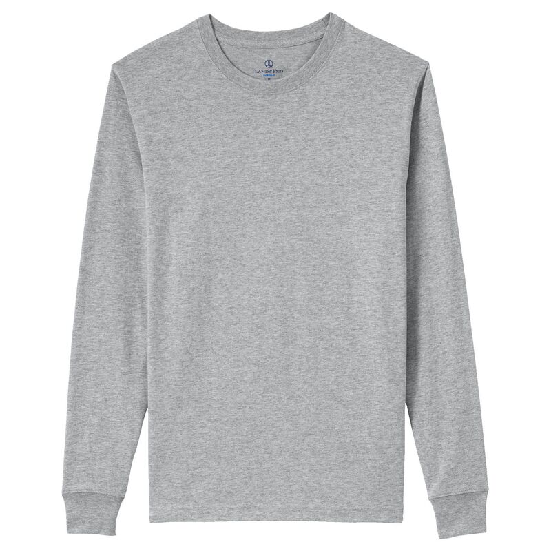ランズエンド メンズ トップス Tシャツ Lands' End Men's Land's End Super-T Long Sleeve T-Shirt Gray Heather グレー