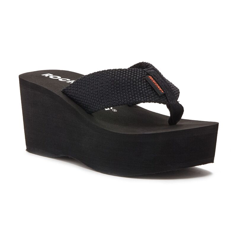 ライフストライド レディース シューズ サンダル プラットフォーム LifeStride Rocket Dog Crush Women's Platform Flip Flop Sandals Black ブラック｜ReVida 店