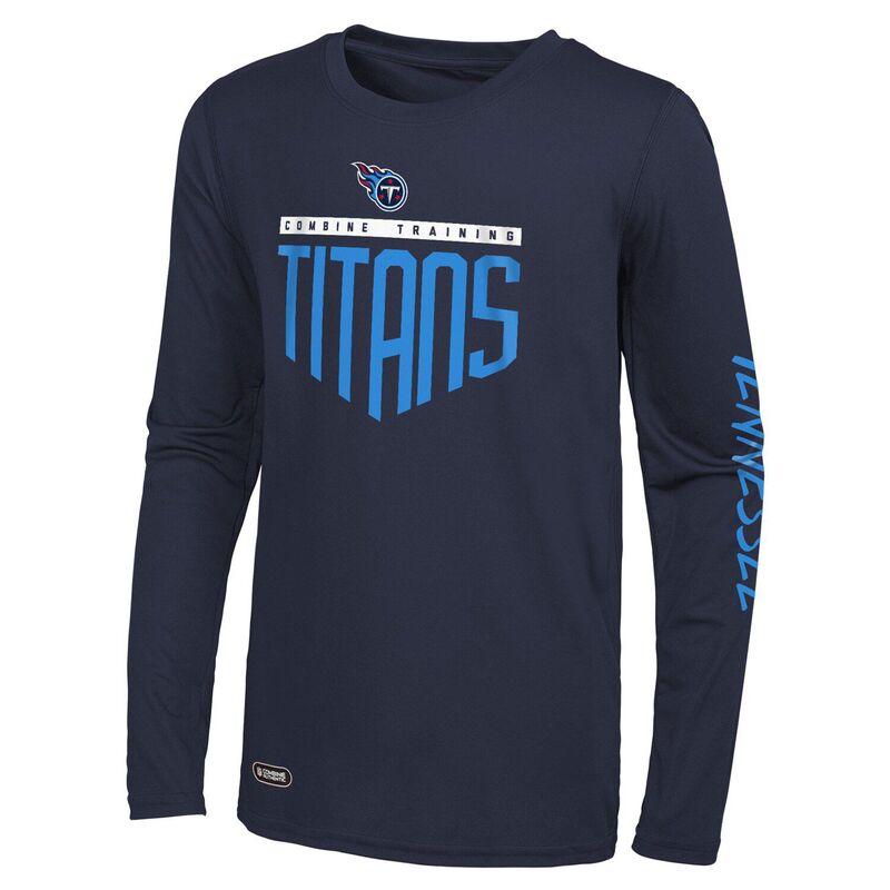アウタースタッフ メンズ トップス Tシャツ Outerstuff Men's Navy Tennessee Titans Impact Long Sleeve T-Shirttnavy ネイビー