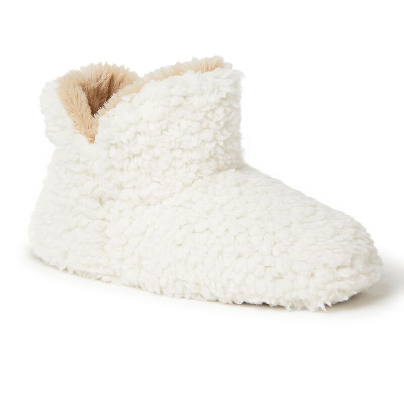 ディアフォームズ レディース シューズ サンダル キルティング チェルシー ブーツ Women's Dearfoams Chelsea Furry Quilted Bootie Slippers Muslin｜ReVida 店