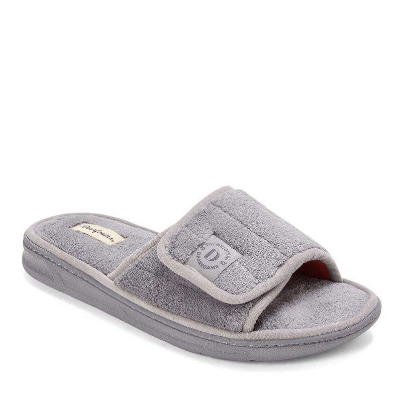 ディアフォームズ メンズ シューズ サンダル Dearfoams Collin Men'slippers Medium Gray グレー|ReVida 店