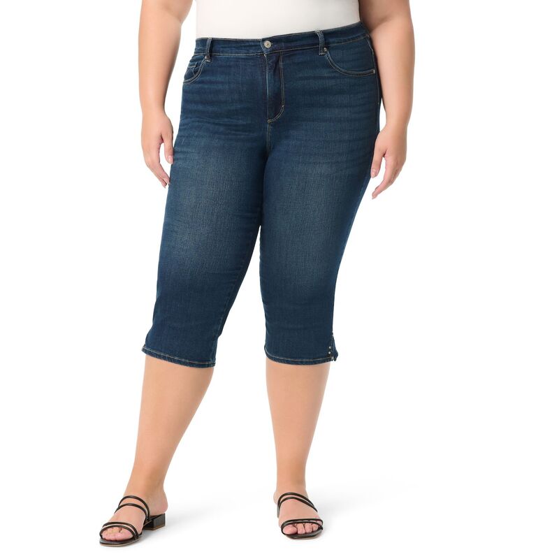 グロリアバンデービルト レディース ボトムス カジュアルパンツ プラスサイズ キャップ Plusize Gloria Vanderbilt Amanda Slit Capri Pantst Louis Whiskers