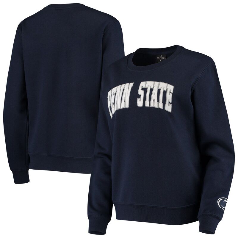コロシアム レディース トップス Tシャツ スウェット Women's Colosseum Navy Penn State Nittany Lions Campanile Pullover Sweatshirt Pst Navy ネイビー
