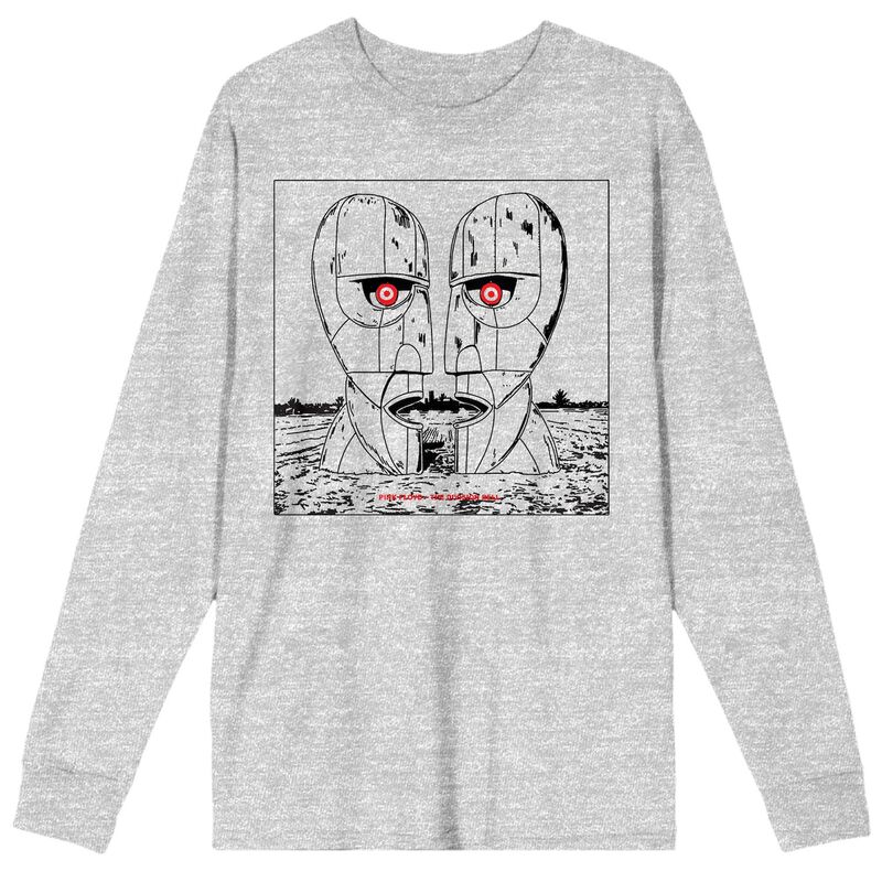 アニメ人となり メンズ トップス ティーシャツ Licensed Character Men\u0027s Pink Floydivision Bellong Sleeve Tee Gray 薄墨色 Tシャツ・カットソー-メンズファッション