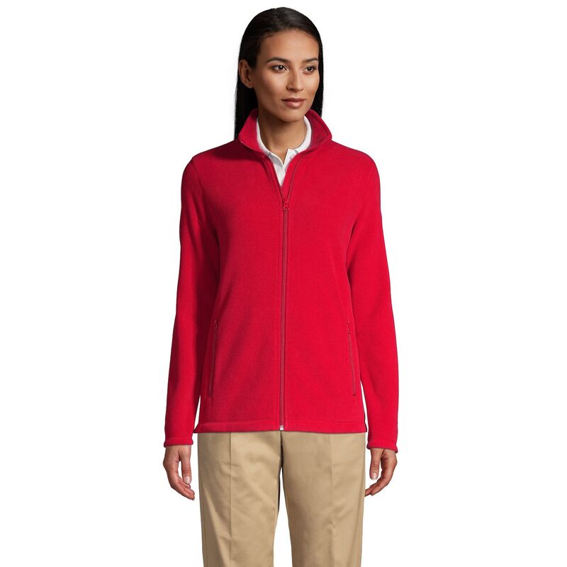 ランズエンド レディース アウター ジャケット・ブルゾン フリース Women's Lands' End Full-Zip Long Sleeve Fleece Jacket Red レッド
