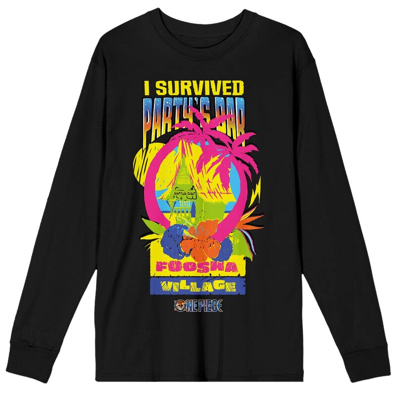 アニメ人となり メンズ トップス ティーシャツ グラフィック Licensed Character Men\u0027s One Piece \u0026#34;I Survived\u0026#34; Graphic Tee Black 黒いこと Tシャツ・カットソー-メンズファッション
