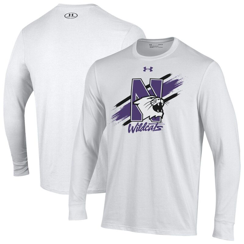 アンダーアーマー メンズ トップス Tシャツ Men's Under Armour White Northwestern Wildcats City Performance Long Sleeve T-Shirt Nwt White ホワイト