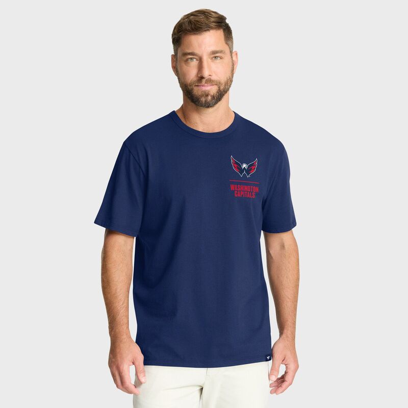 ファナティクス メンズ トップス Tシャツ キャップ Men's Fanatics Navy Washington Capitals Crash The Net Legacy T-Shirt Cap Navy ネイビー｜ReVida 店