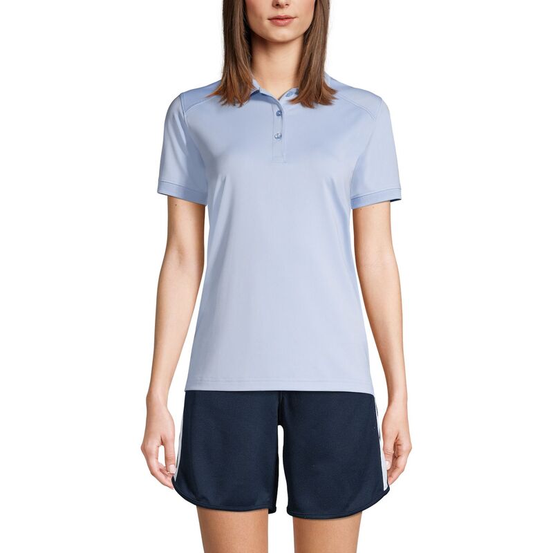 ランズエンド レディース トップス Tシャツ ポロシャツ Women's Lands' End Short Sleeve Rapidry Polo Shirt Blue ブルー