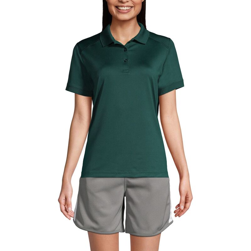 ランズエンド レディース トップス Tシャツ ポロシャツ Women's Lands' End Short Sleeve Rapidry Polo Shirt Evergreen