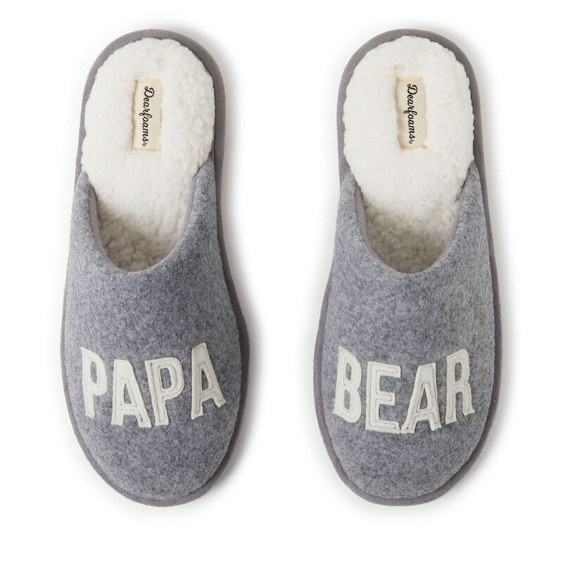 ディアフォームズ メンズ シューズ サンダル Dearfoams Carson Family Men'scuff Slippers Light Heather Gray グレー|ReVida 店