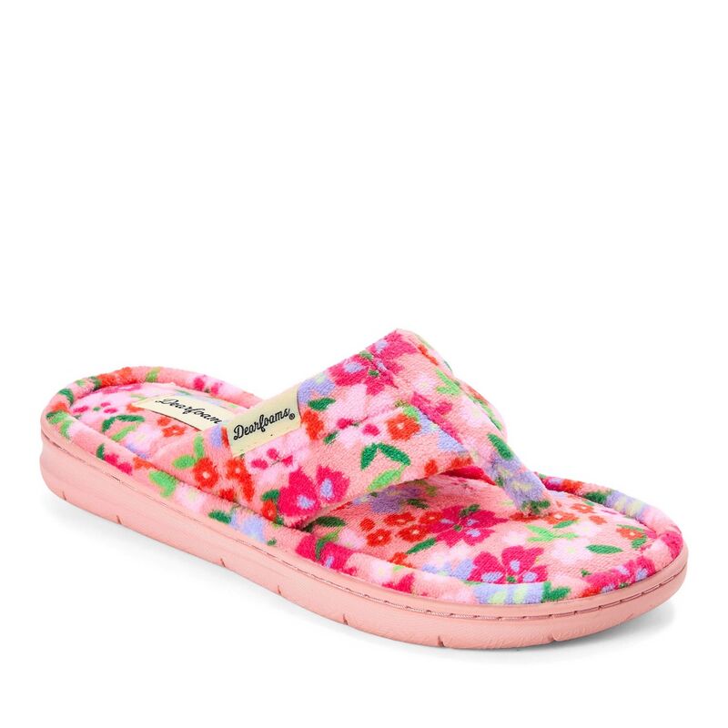 ディアフォームズ レディース シューズ サンダル パイル Women's Dearfoams Wrenley Terry Thong Slippers Floral Print