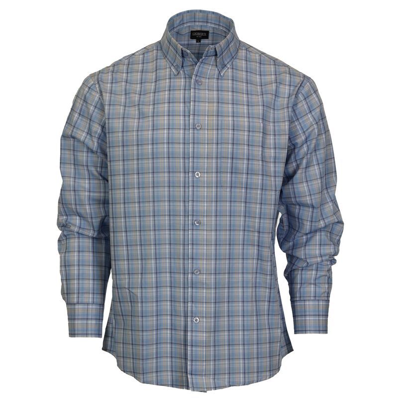 ジョベルティ メンズ トップス Tシャツ Gioberti Men's Long Sleeve Plaid Shirt Blue Yellowhite ホワイト