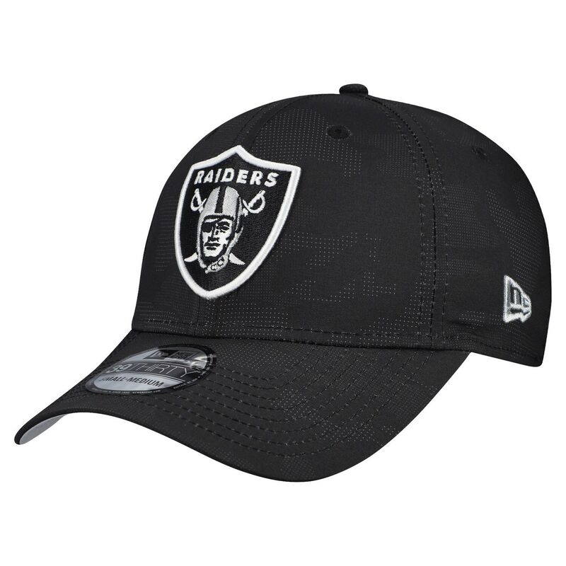 ニューエラ メンズ アクセサリー 帽子 Men's New Era Black Las Vegas Raiders Tonal Camo 39THIRTY Stretch Fit Hat Lvr Black ブラック