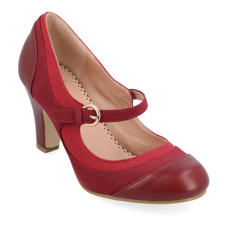 ジュルネ コレクション レディース シューズ パンプス ヒール Journee Collection Siri Women's Mary Jane Heels Wine ワイン