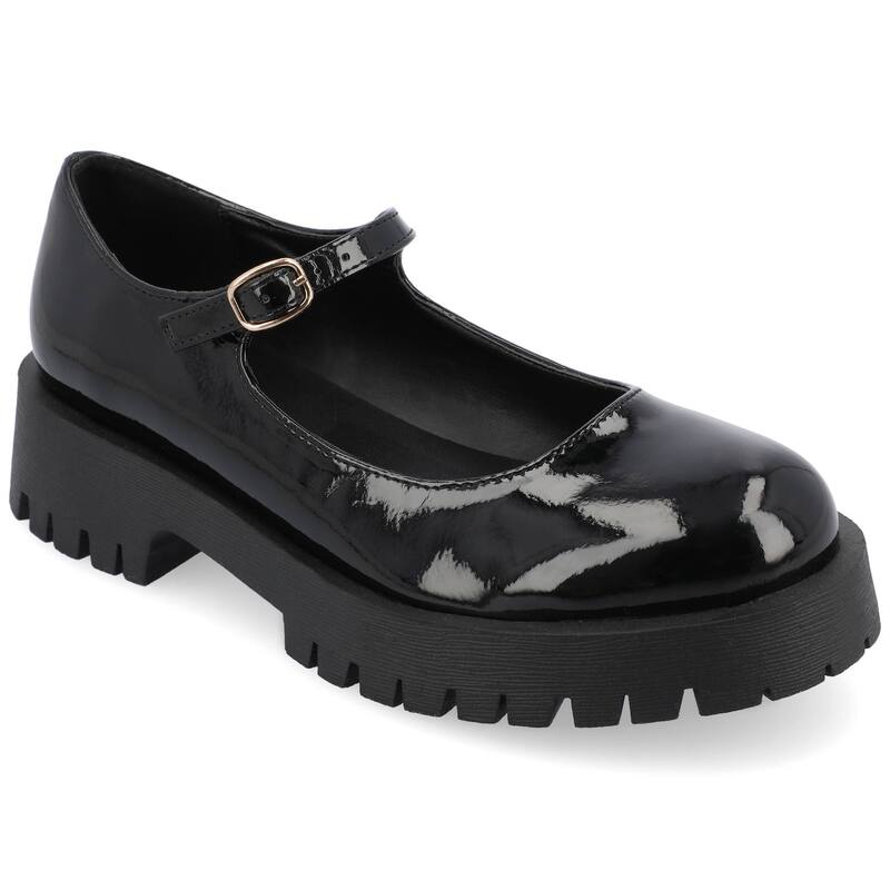 ジュルネ コレクション レディース シューズ サンダル Journee Collection Kamie Women's Mary Jane Shoes Patent Black ブラック 20,705円