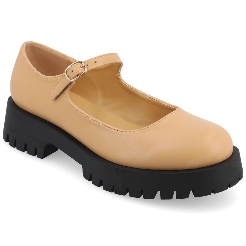 ジュルネ コレクション レディース シューズ サンダル Journee Collection Kamie Women's Mary Jane Shoes Tan タン｜ReVida 店