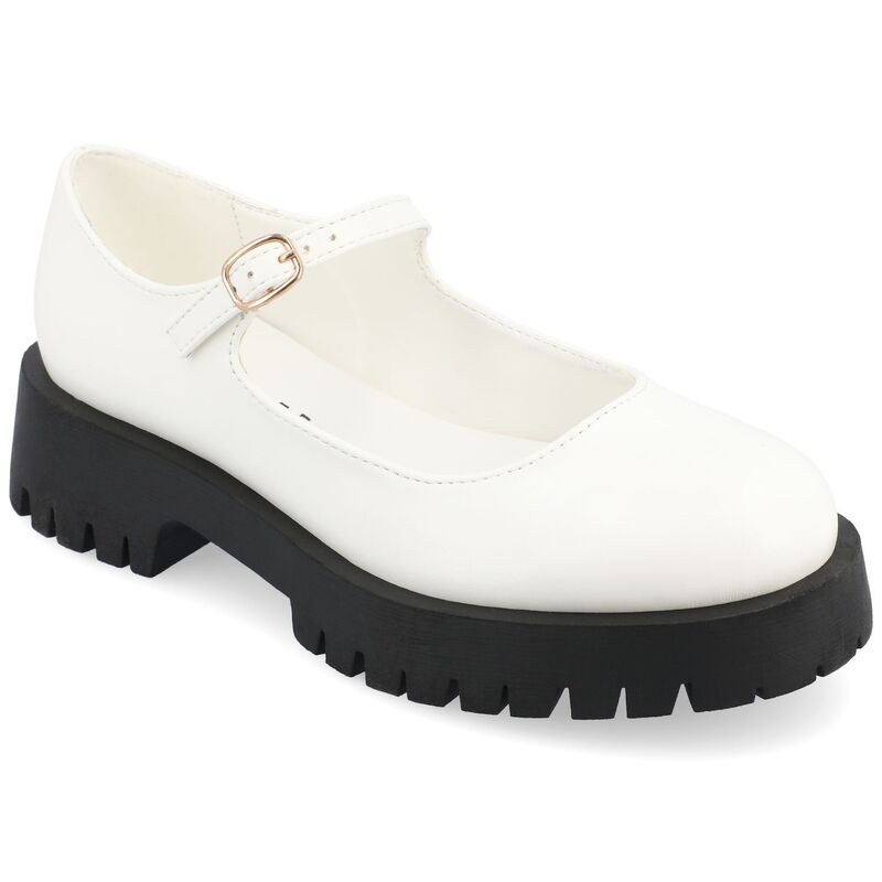 ジュルネ コレクション レディース シューズ サンダル Journee Collection Kamie Women's Mary Jane Shoes White ホワイト