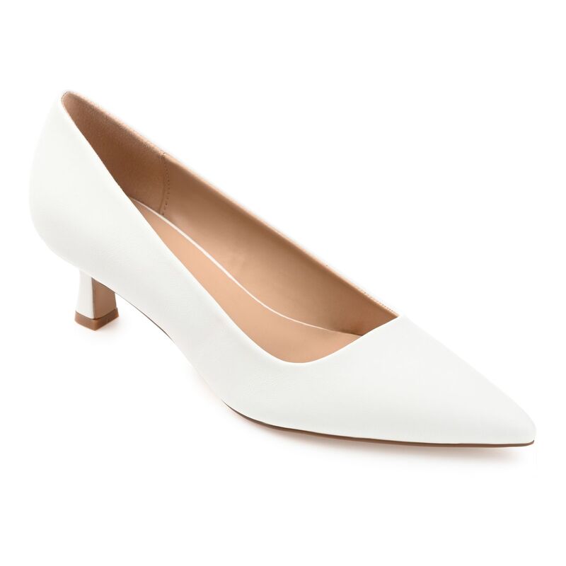 ジュルネ コレクション レディース シューズ パンプス ヒール Journee Collection Celica Women's Kitten Heels White ホワイト 16,436円