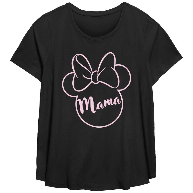 ディズニー レディース トップス Tシャツ プラスサイズ グラフィック Disney's Minnie Mouse Mama Plus Graphic Tee Black ブラック