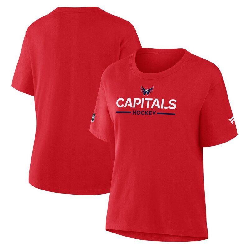 ファナティクス レディース トップス Tシャツ キャップ Women's Fanatics Red Washington Capitals Authentic Pro Primary T-Shirt Cap Red レッド