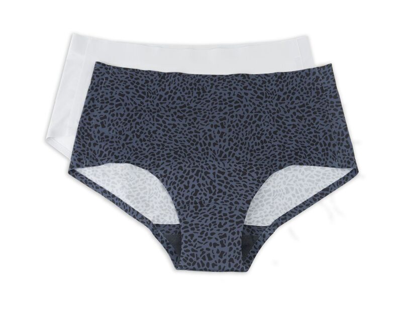 自然的 レディース アンダーお召しもの ズボン下 Women\u0027s the naturaleakproof Boyshort Panty 2 Pack 6058 Leopard Swirl 毛の荒物 スタンダード-インナー・下着・ランジェリー-レディース