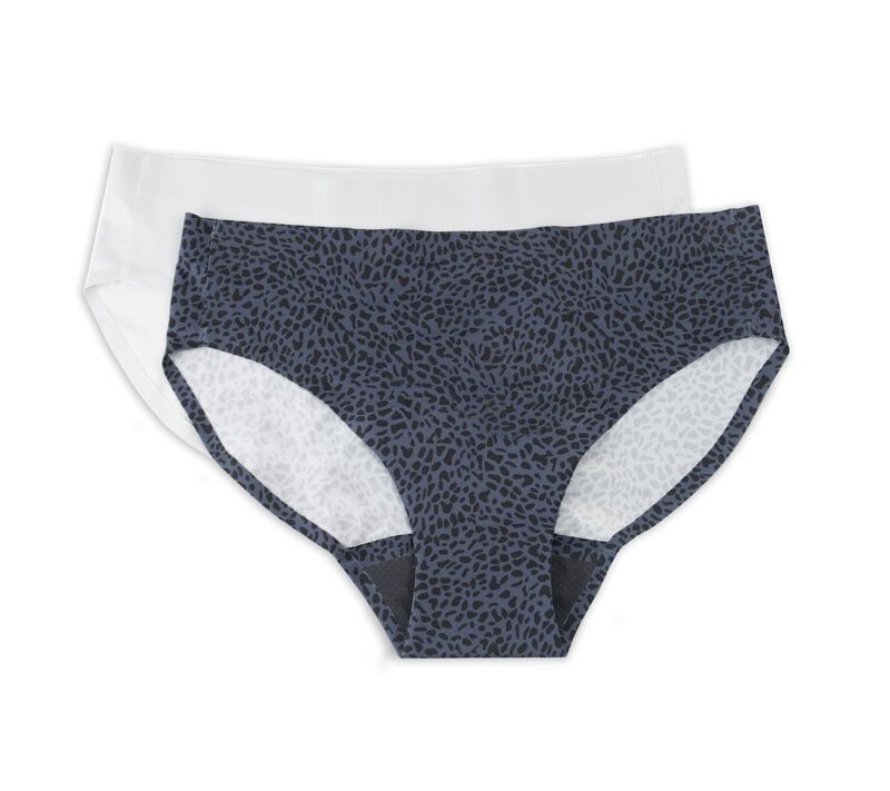 自然的 レディース アンダーお召しもの ズボン下 Women\u0027s the naturaleakproof High-Cut Bikini Panty 2 Pack 6059 Leopard Swirl 毛の荒物 スタンダード-ショーツ-レディース