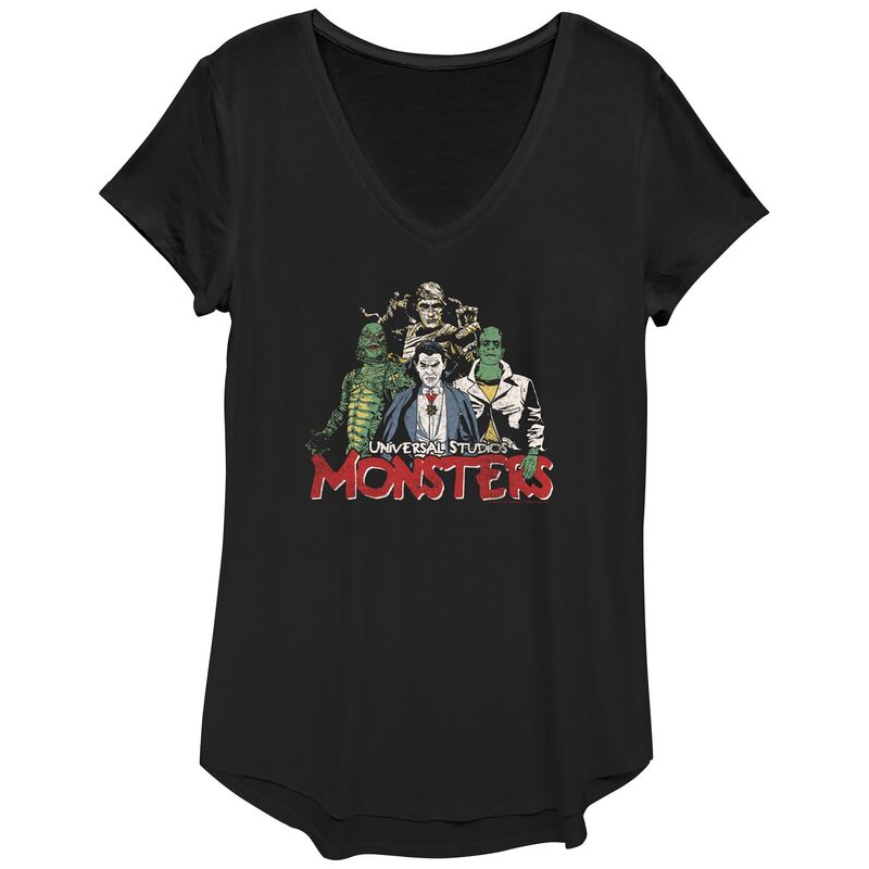 ユニバーサル レディース トップス Tシャツ グラフィック Juniors' Universal Studios Monsters Graphic Tee Black ブラック