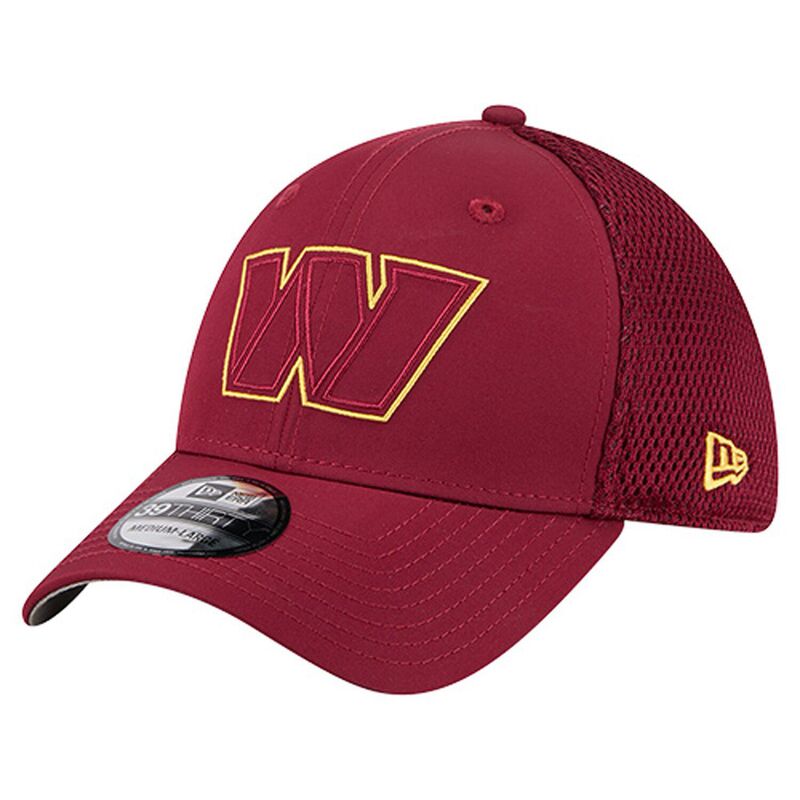 ニューエラ メンズ アクセサリー 帽子 Men's New Era Burgundy Washington Commanders Outline 39THIRTY Flex Hat Wft Med Re バーガンディ