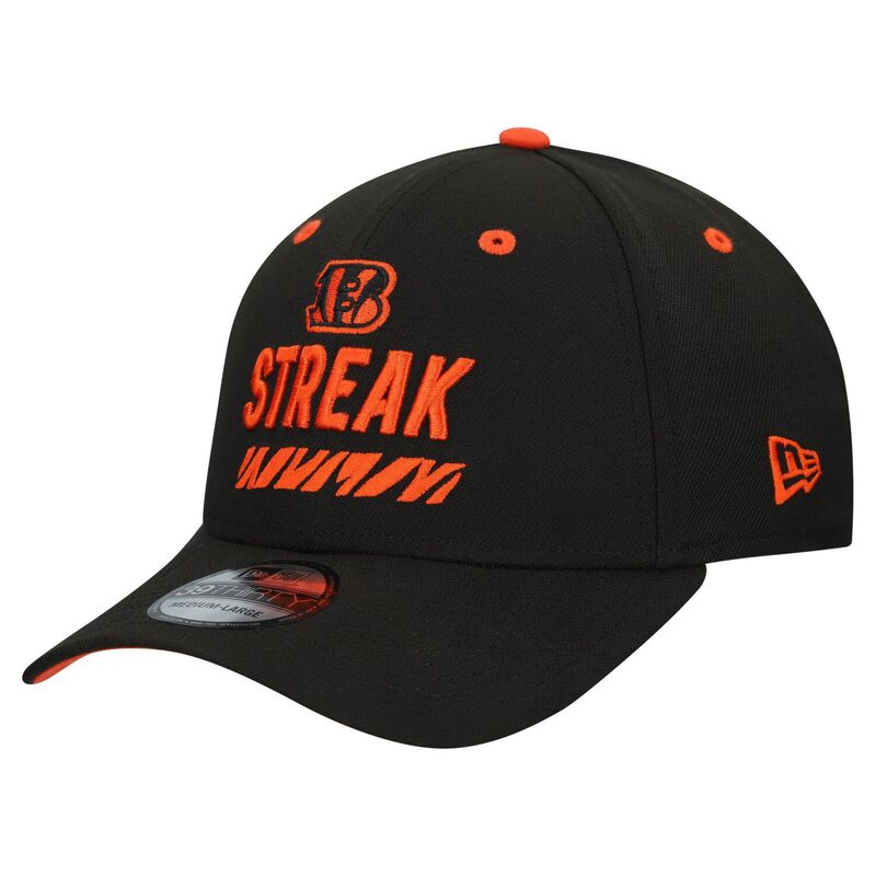 ニューエラ メンズ アクセサリー 帽子 Men's New Era Black Cincinnati BengalsTREAK Season Ticket Member 39THIRTY Flex Hat Bng Black ブラック
