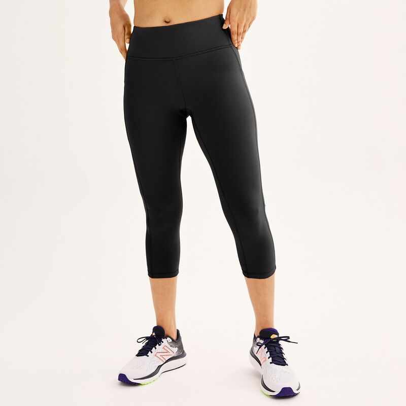 Tek Gear レディース ボトムス カジュアルパンツ プチ キャップ レギンス ハイウエスト Petitek Gear Ultrastretch Pocket High-Waisted Capri Leggings Black ブラック
