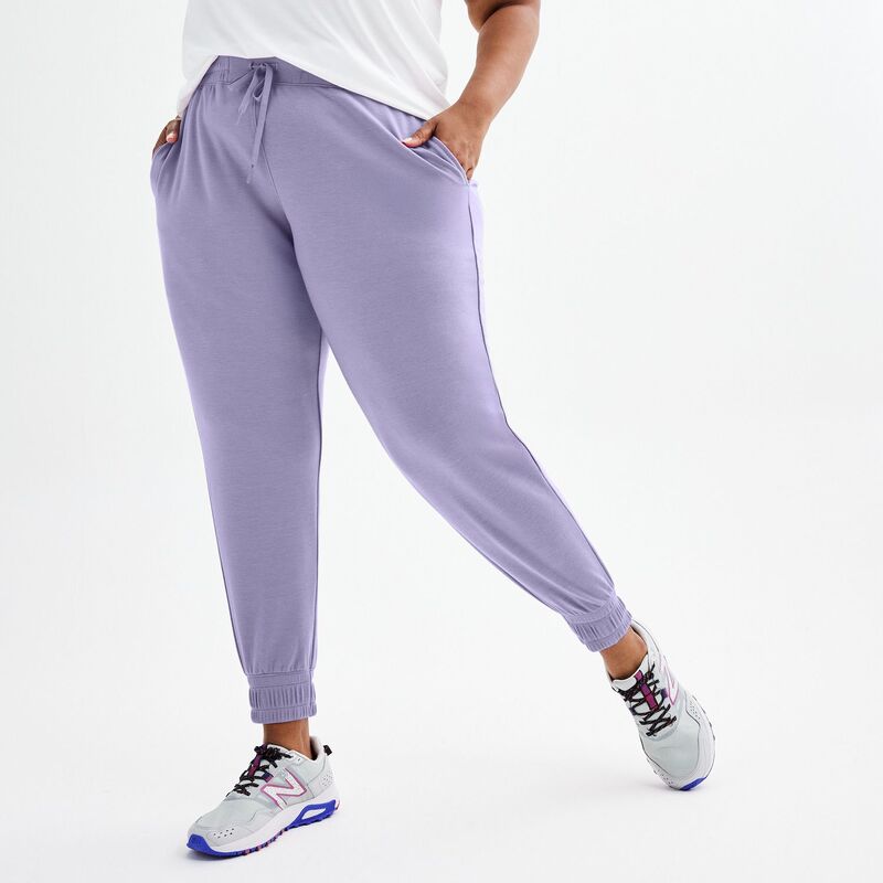 Tek Gear レディース ボトムス カジュアルパンツ プラスサイズ パイル Plusize Tek Gear French Terry Jogger Pants Lavender Cloud ラベンダー
