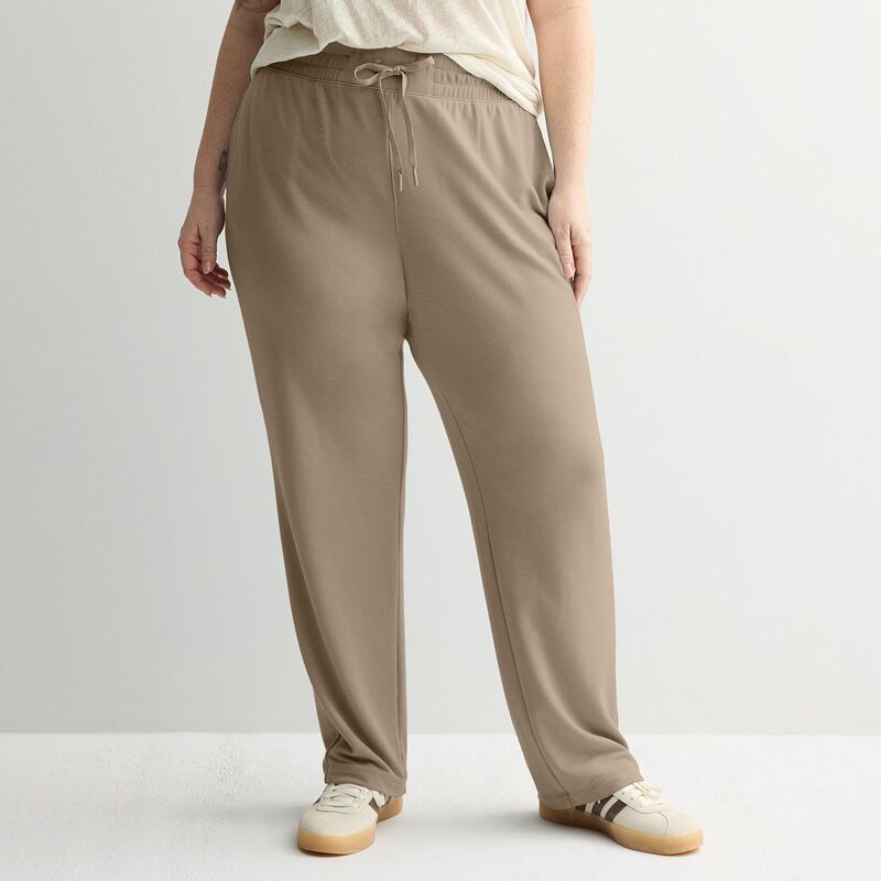 Tek Gear レディース ボトムス カジュアルパンツ プラスサイズ パイル Plusize Tek Gear French Terry Pants Kalari Khaki カーキ 6,636円
