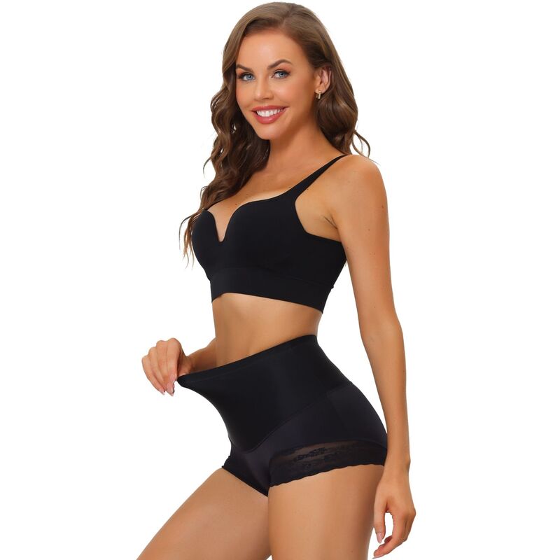 アレグラ ケー レディース ボトムス カジュアルパンツ レース ALLEGRA K Women's High Waisted Lace Brief Shapewear Hip Lifter Tummy Control Panties Bodyshaper Black ブラック