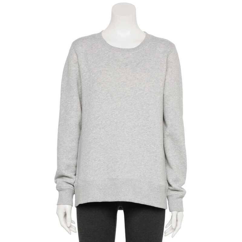 Tek Gear レディース トップス Tシャツ クルーネック スウェット フリース Women's Tek Gear Adaptive Ultra Soft Fleece Crewneck Sweatshirt Dark Frost Heather ヘザー