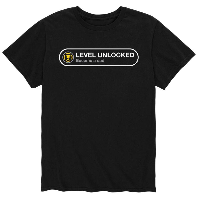 アニメキャラクター メンズ トップス Tシャツ Licensed Character Men's Level Unlocked Become A Dad Tee Black ブラック