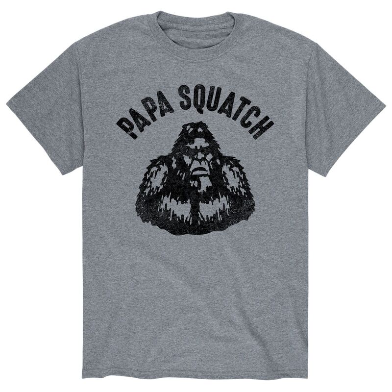 アニメキャラクター メンズ トップス Tシャツ Licensed Character Men's Papah Squatch Tee Gray グレー
